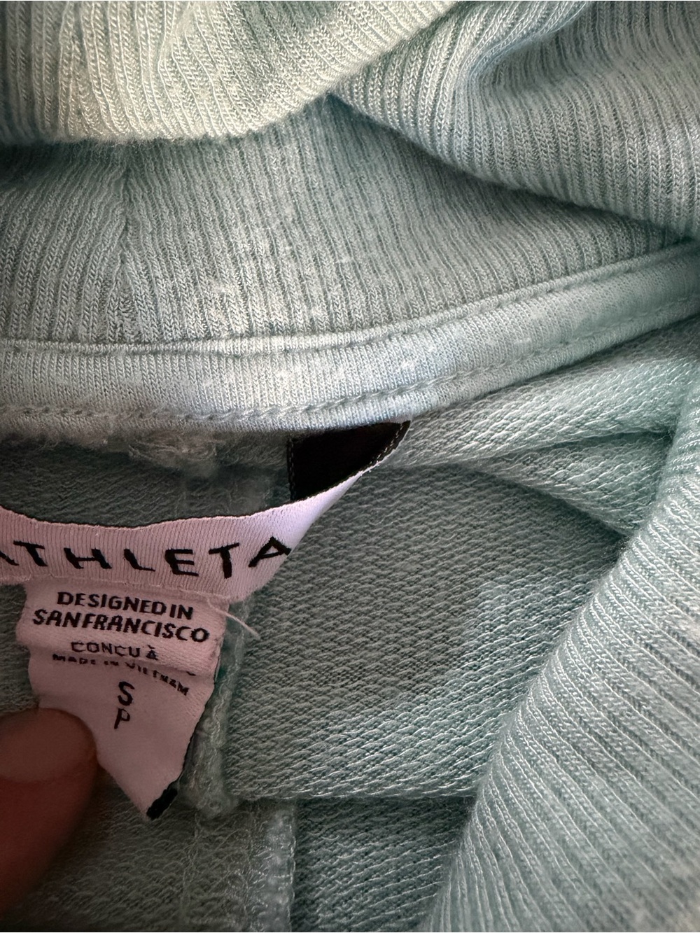 Athleta Mint Green Open-Front Draped Cardigan - Picture 4 of 7
